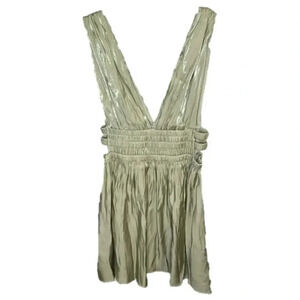 Heart & Heels Deep V Open Sides Shimmer Mini Swing Dress Size L